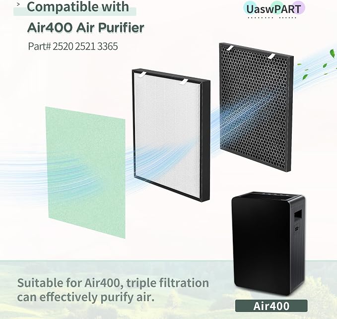 Air400 Filter Compatible with Bissell Air400 Air Pu-rifier Filter Replacement - Image 2