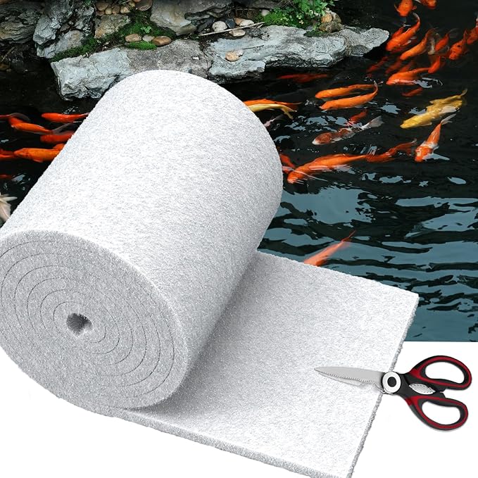 Classic Pond Filter Pad Media 12"x72"x1", 6 Ft² White Thicker Reusable by Unknown