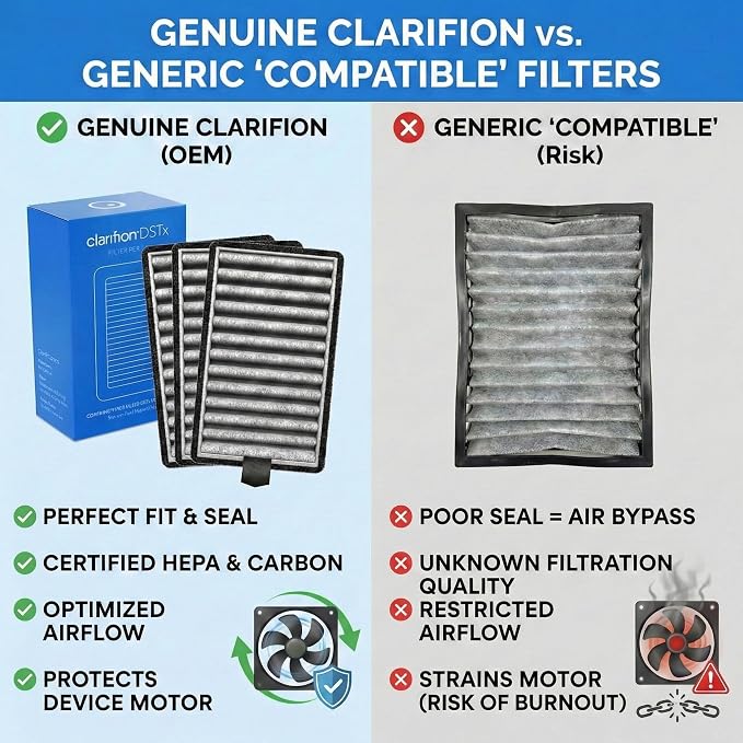 Clarifion - DSTx HEPA + Carbon Air Purifier Filters Replacement 3 Pack - Image 9