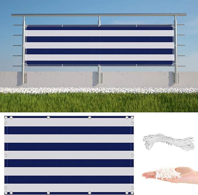 Privacy Fence 4.3' x 23' Durable UV-Resistant Outdoor Privacy Screen, Includes by AYLFBFU
