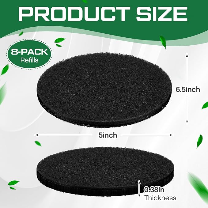 Pangda 8 Pack Oval-Shaped Charcoal Filters - Image 2
