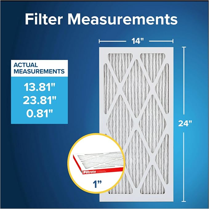 Filtrete 14x24x1 Air Filter, MERV 11, MPR 1000, Allergen Defense, 3-Month AC - Image 2
