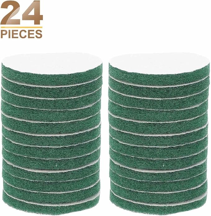 HARFINGTON 24pcs Scrubber Scouring Pads 180 Grits 4 Inch Drill Power Brush Hoop - Image 3