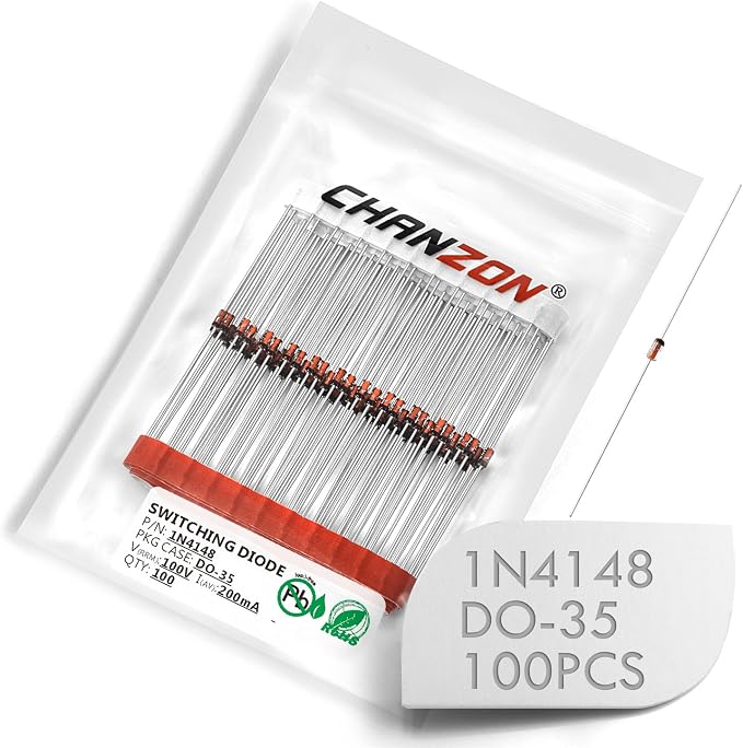 Chanzon 1N4148 Small Signal Fast Switching Diodes High-Speed Axial 200mA 100V - Image 6