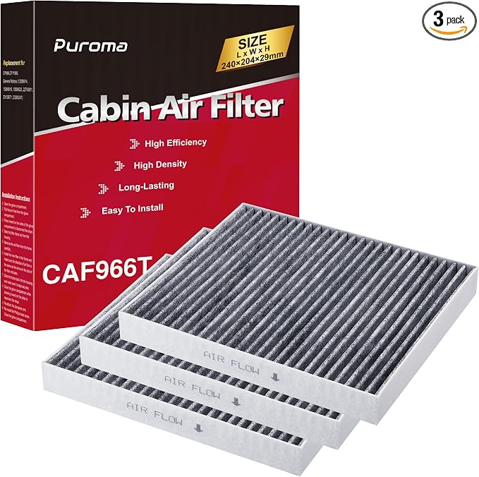 Puroma Cabin Air Filter with Activated Carbon, Replacement by Puroma