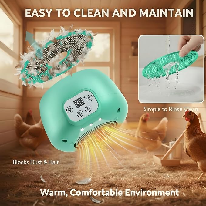 Enhon 2 Sets Chicken Coop Heater, Timing Heat Lamp - Image 7