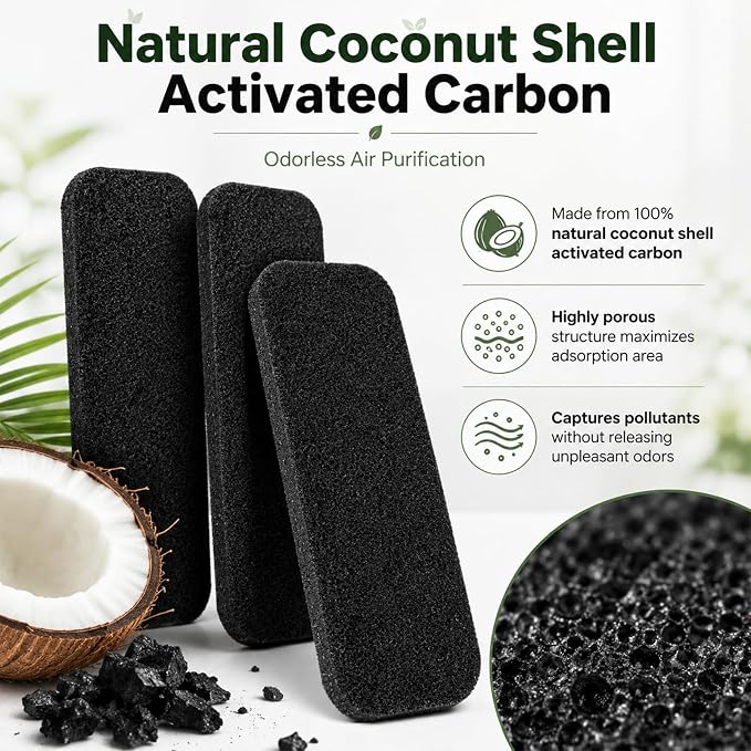 Ceiling Fan Blade Filters 20 Pack, Activated Carbon Air Purifier Pads, - Image 2