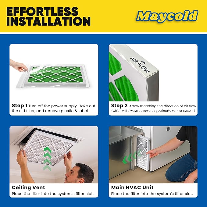 Maycold 20x22x1 MERV 13 Furnace Air Filter, High-Performance HVAC AC Filters - Image 7