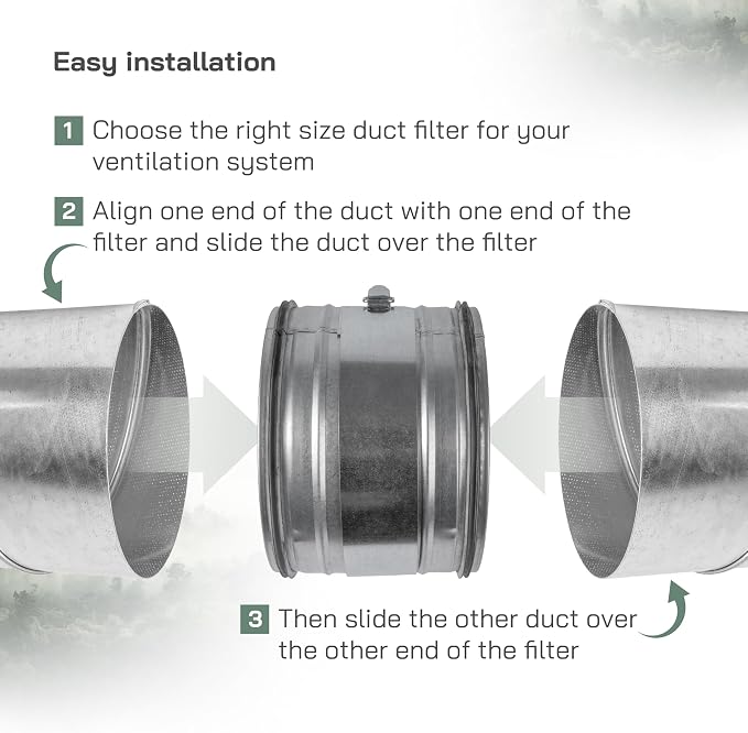 Vent Systems 8" Inch Inline Air Filter - Image 5