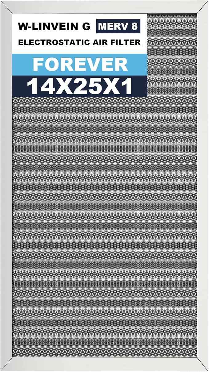 14x25x1 Reusable Air Filter, Electrostatic, Washable Lasts a Lifetime, Breathe by Betterlifeishere