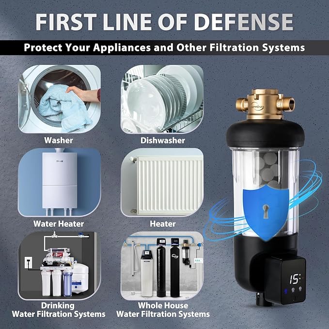 iSpring WSP50SL-ARJ Reusable Whole House Spin Down Sediment Water Filter - Image 3