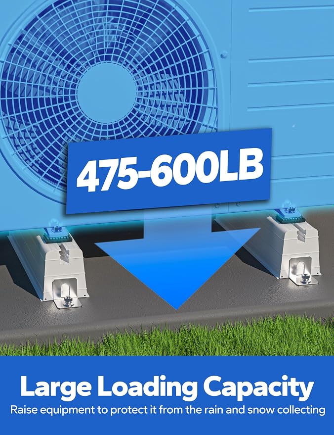 Floor Mounting Base Pad: Mini Split Condenser Pad 19.68'', ABS Anti-Vibration - Image 2