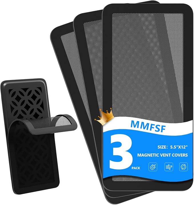 Magnetic Vent Screen Mesh Covers 3 Pack -5.5x12, Air Vent Filters by Welcometommfsf