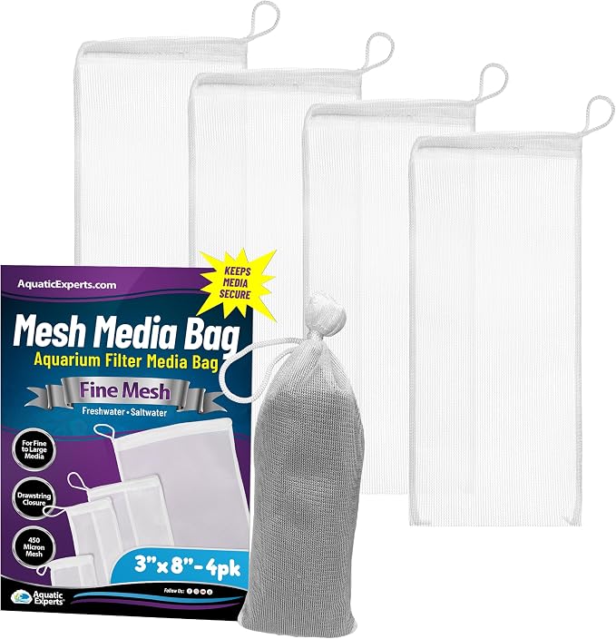 Aquatic Experts Fine Aquarium Media Bag, Durable Drawstring Bags by AquaticExperts