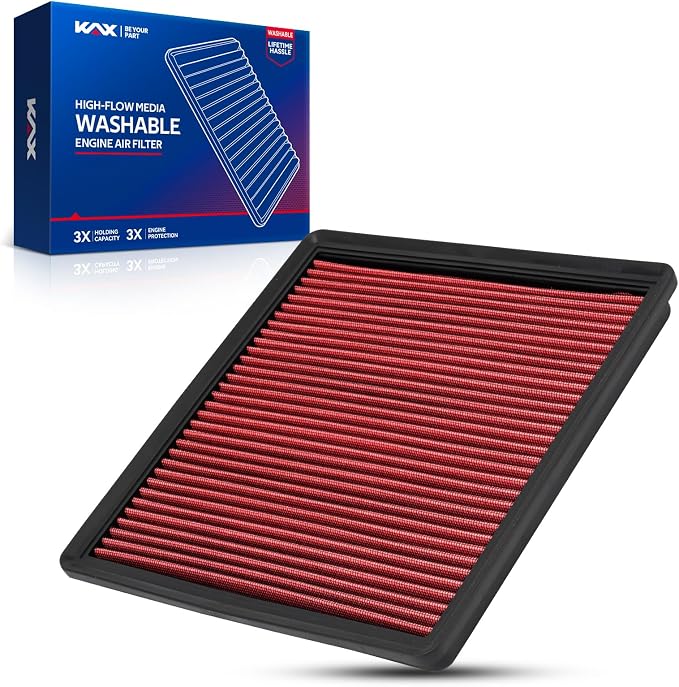 KAX Premium Washable Engine Air Filter, 33-2385 Reusable Replacement by KAX