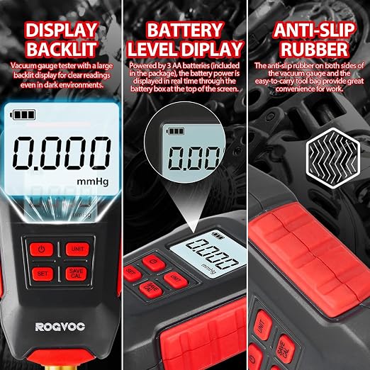 Digital Vacuum Gauge, HVAC Micron Vacuum Gauge Tester - Image 4