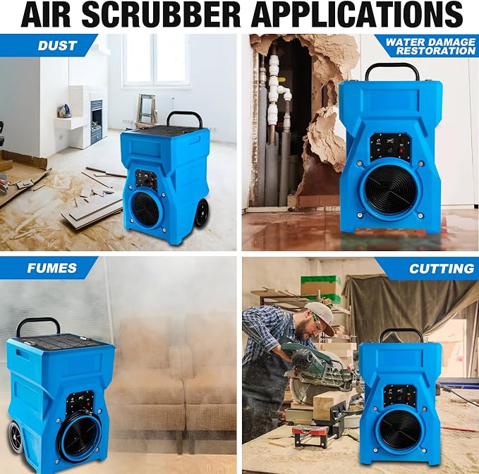 MOUNTO 1000cfm Portable Industrial Air Purifier Negative Air Scrubber - Image 9