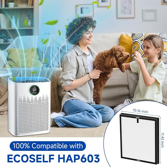 4 Pack HAP-603/HAP-603WF Replacement Filter Fit - Image 2