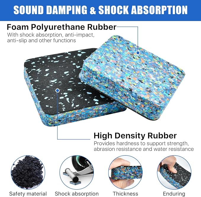 6 Pcs Anti-Vibration Rubber Mat, High Density Mats - Image 4