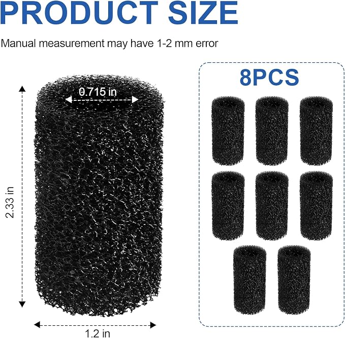 Pre Filter Sponge for Aquarium Shrimp Fry Fish Tank Filter Intake for Marina S10 - Image 6