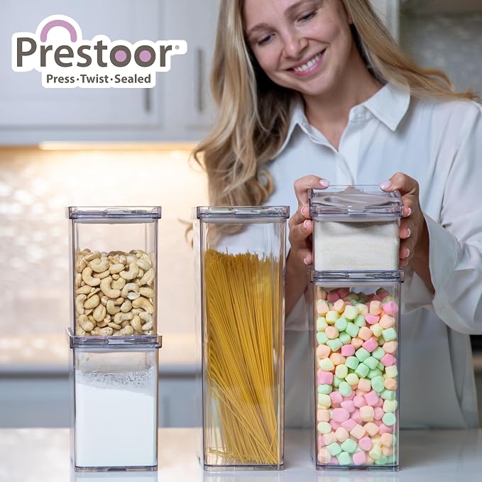 4-Pack Airtight Pantry Containers, 1.9 QT / 1.8 L Clear Food Storage Jars - Image 7