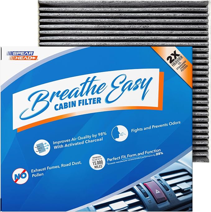 Spearhead Odor Defense Breathe Easy AC & Heater Cabin Filter | Fits Select by SPEARHEAD