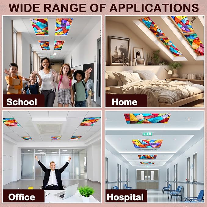 4 Pcs Fluorescent Light Covers for Classroom Ceiling Light 4 x 2 Feet - Image 7
