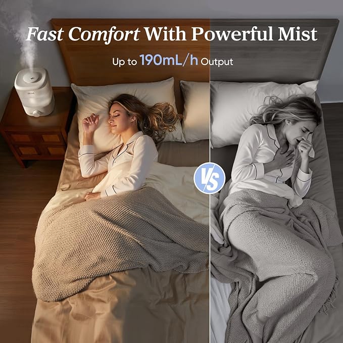 Levoit Top Fill Humidifiers for Bedroom, 2.5L Tank for Large Room, 28dB | Easy - Image 2