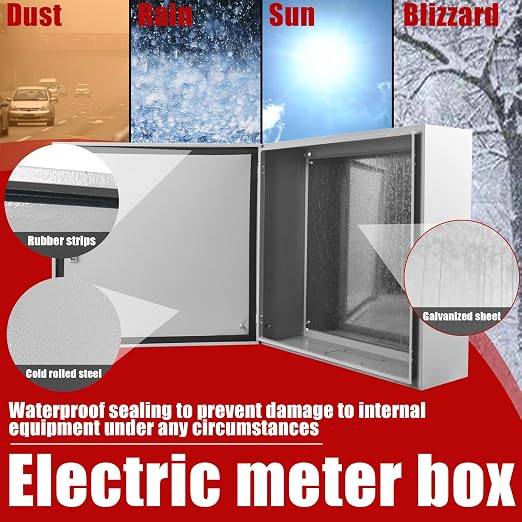 Electrical Box 24 x 20 x 8 Inch Indoor Outdoor Electrical Enclosure Box Steel - Image 4
