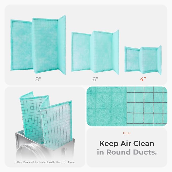 6 x 6 Inch Air Filter for 4 Inch Filter Box - Image 3