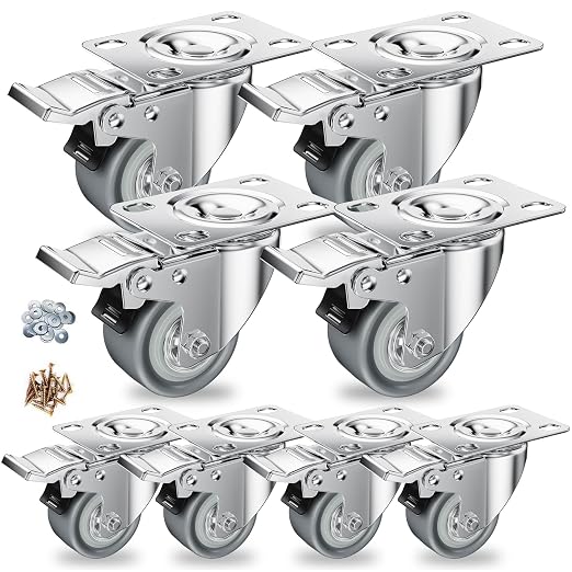 2" Swivel Plate Casters with Brake by CLOATFET