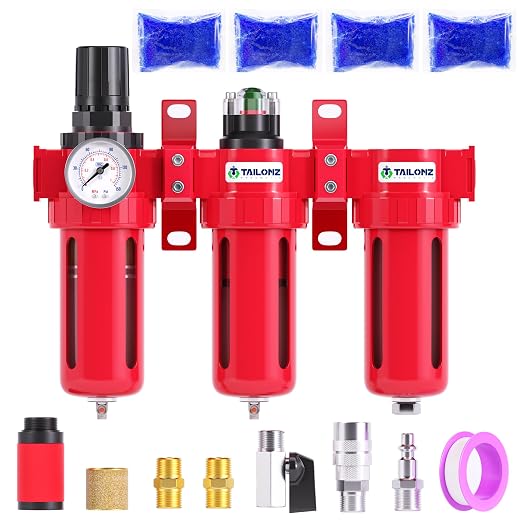 TAILONZ PNEUMATIC 0-150PSI 3/8 Inch NPT Aluminum Alloy Industrial Grade Three by TAILONZPNEUMATIC