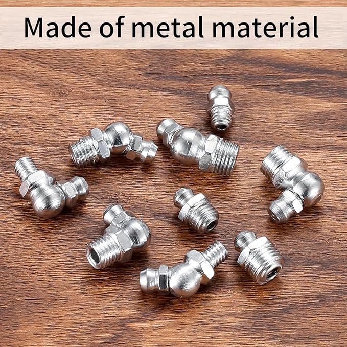 60 Pcs Metric Grease Fittings Kit, Hydraulic Grease Zerk Assortment Kit - Image 4