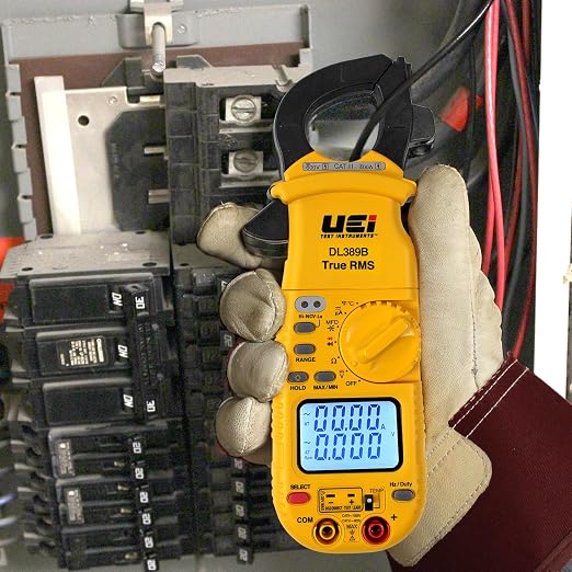 UEi DL389B Digital True RMS Clamp Meter, HVAC 4000 Counts Auto Ranging Voltmeter - Image 3