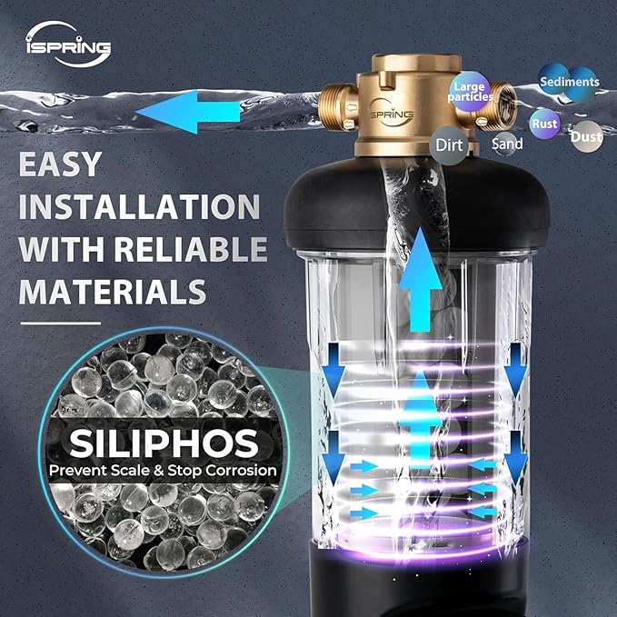 iSpring WSP50SL-ARJ Reusable Whole House Spin Down Sediment Water Filter - Image 2