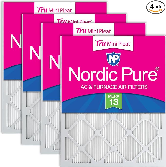 Nordic Pure 16x30x1 Tru Mini Pleat MERV 13 AC Furnace Air Filters – 2.5X More by NordicPure