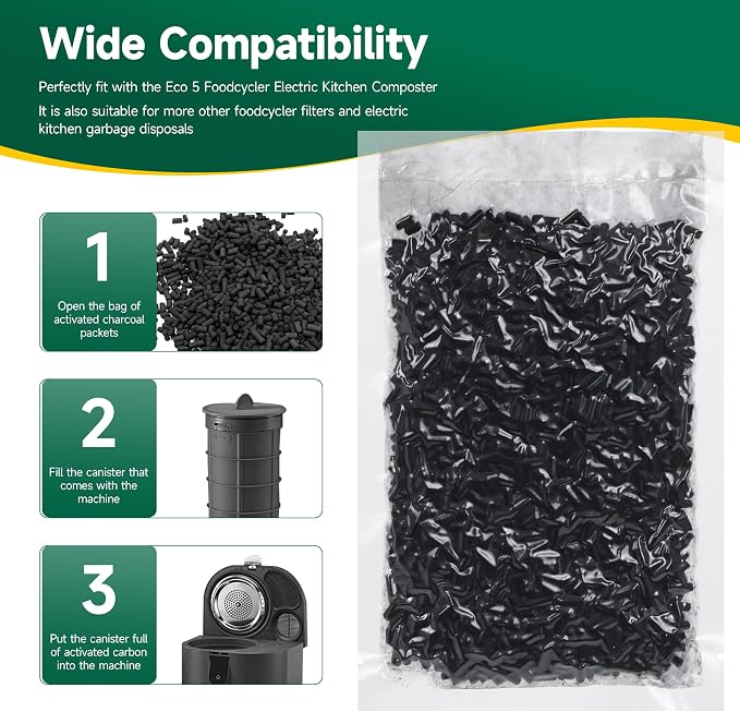 4 Packs 210g Odor Absorbing Activated Carbon Filter Refills - Image 2