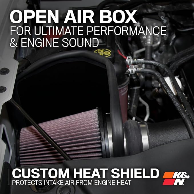 K&N Cold Air Intake System: High-Flow Air Filter, Increase Performance & - Image 6