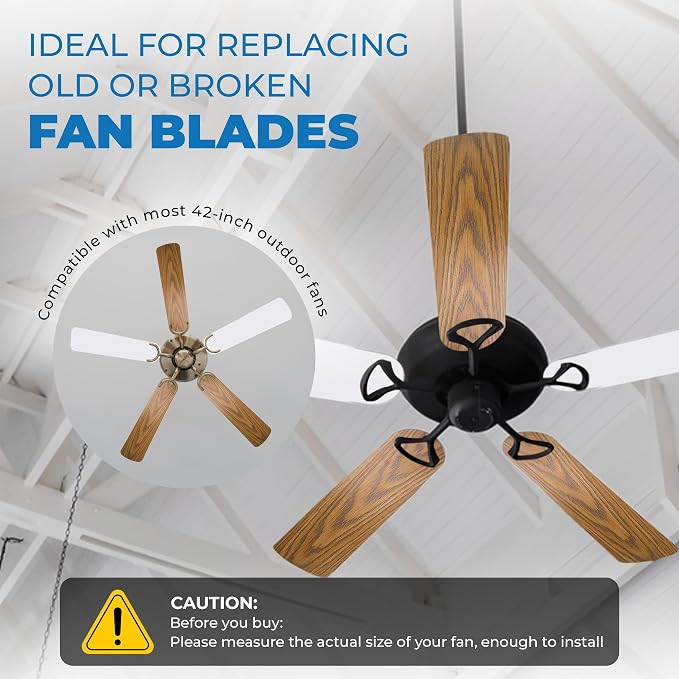 OHLECTRIC 5Pcs 16 ½" Ceiling Fan Blades - Image 5