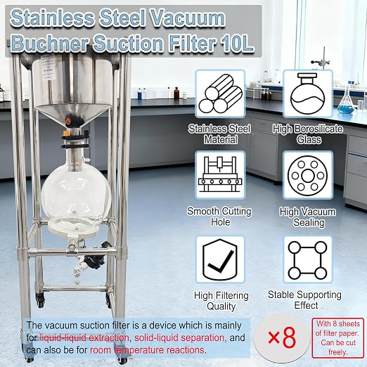 10L Vacuum Filtration System, Negative Pressure Suction Filter - Image 2