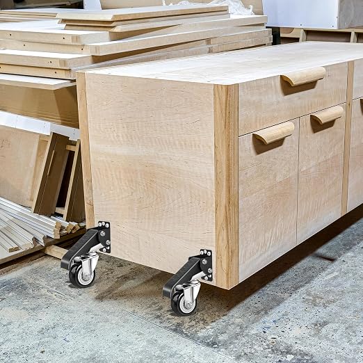 SPACECARE Workbench Casters kit 600Lbs Heavy Duty Quick Release 2 Mounting - Image 8