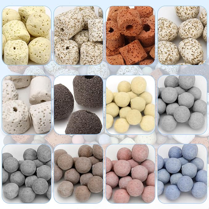 Bio Aquarium Filter Media, Bio Ceramic Ring Balls Media Set - Image 5
