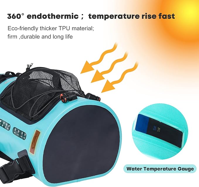 WILD HEART Camping Shower 22L/ 12L Portable Shower for Camping with Pressure Foot Pump and Hose - Solar Shower Bag Backpack for Camping, Road Trip & Outdoor Use