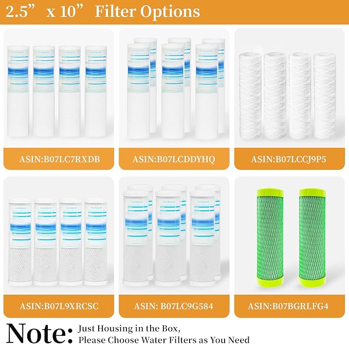 Geekpure 10-Inch Whole House Slim Water Filter Housing - Image 7