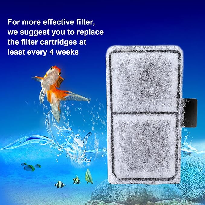 AQQA 8 Pack Aquarium Filter Cartridge Replacement Fish Tank Filter Cartridge - Image 6