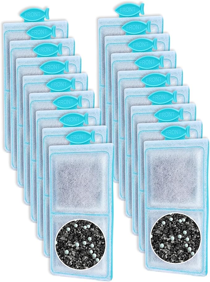 16 Pack Fish Tank Filters Compatible by Cunina