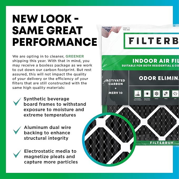 Filterbuy 10x30x1 Air Filter MERV 10 Odor & Allergy Defense - Image 3
