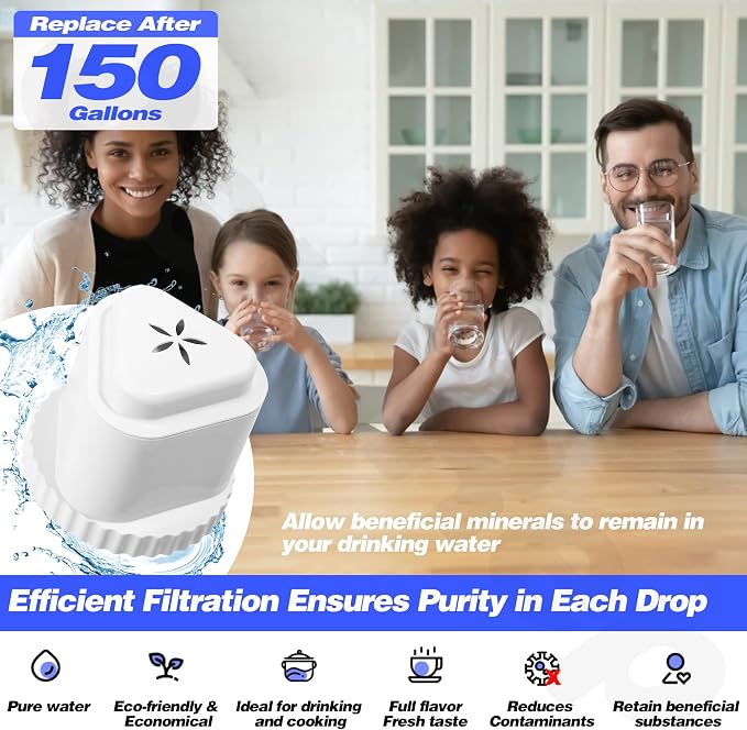 4Pack Replacement Filter for EPIC Water Filter Pitcher, Water Filter Pitcher - Image 4