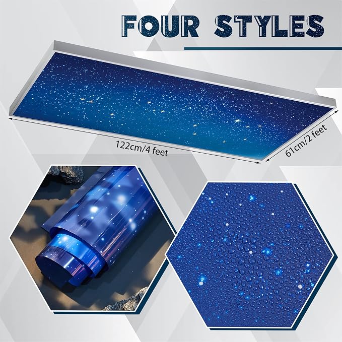 Amylove 4 Pcs Fluorescent Ceiling Light Covers - Image 2