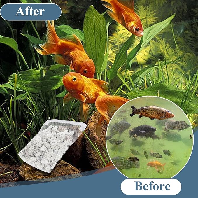 16 Pcs Aquarium Filter Media Bags Extra Fine, 7.8 x 5.9 Inch Filter Media Bag - Image 4
